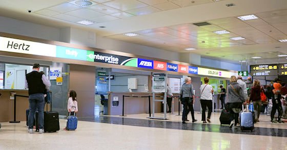 Rental Counters at an airport